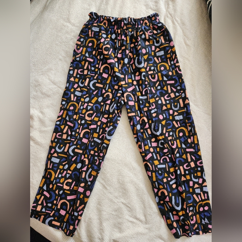 Princess Highway print pants (stretchy paperbag waist)